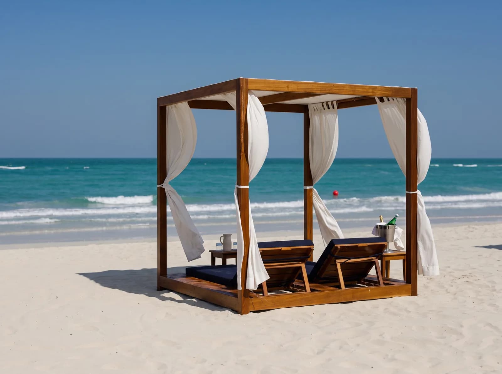 Беседка с лежаками на Soul Beach